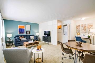 Marlton apartment for rent - a living room with a couch and a table