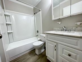 Louisville house for rent - a bathroom with a sink toilet and a tub