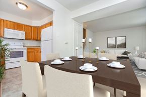 Pleasantville apartment for rent - a dining room with a table and chairs