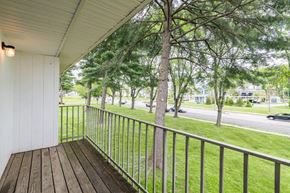Piscataway apartment for rent - the view from the porch of a house with trees