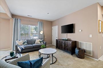 Marlton apartment for rent - a living room with a couch and a tv