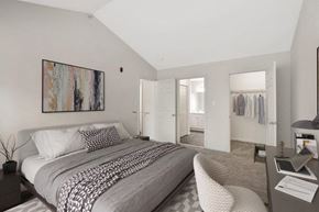 King Of Prussia apartment for rent - Staged bedroom with large closet and attached bath