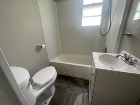 New Albany apartment for rent - a small bathroom with a toilet and a sink