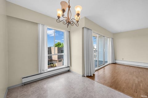 Floor plan for 1 bed, 1 bath