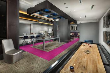 Clubhouse with shuffleboard