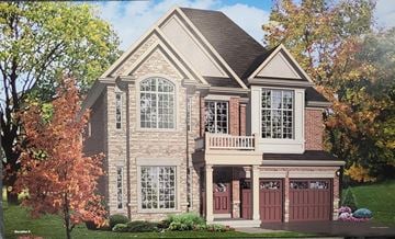 Vaughan apartment for rent - A house with a brown roof and a balcony.