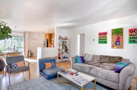Floor plan for 1 bed, 1 bath, 600 sqft