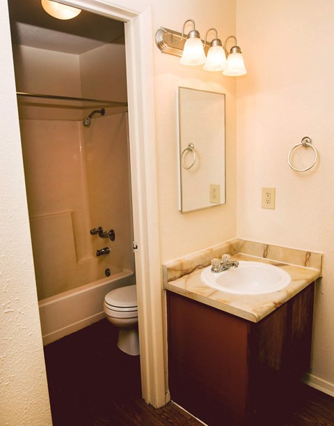 Floor plan for 1 bed, 1 bath, 600 sqft