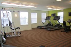 Elkton apartment for rent - a gym with some exercise equipment and windows