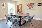 Pennington apartment for rent - a dining area with a table and chairs and a window