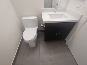 Palo Alto apartment for rent - a bathroom with a toilet and a sink