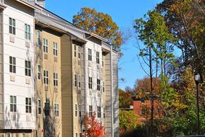 Bladensburg apartment for rent - an apartment building on a city street with trees