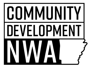 Bella Vista apartment for rent - A black and white image of a state with the words "Community Development NWA" written above it.
