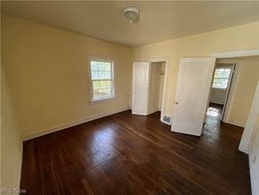 Shaker Heights apartment for rent - an empty living room with hard wood floors and a window