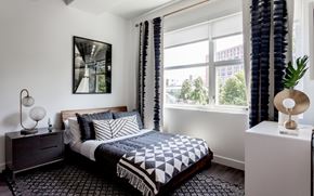 Evanston apartment for rent - Bedrooms large enough for twin- king size beds, side tables, and chest of drawers