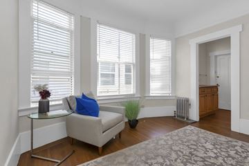 San Francisco apartment for rent - a living room with a couch and a table
