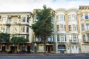 San Francisco apartment for rent - a row of buildings on a city street