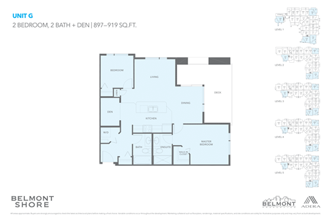 Floor plan for 2 beds, 2 baths, 897 sqft