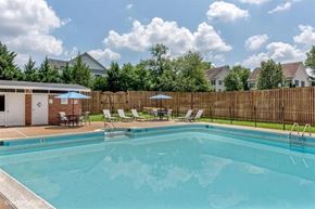 Falls Church apartment for rent - Outside pool with lounge chair