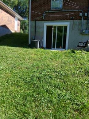 Clarksville apartment for rent - a yard with grass in front of a house