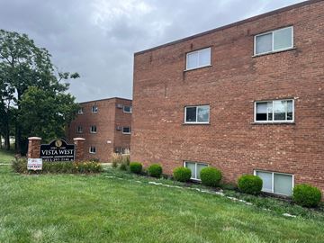 Cincinnati apartment for rent - A brick building with a sign that says Vista West.