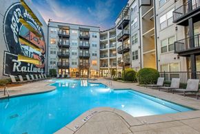 Atlanta apartment for rent - Porter Westside Pool Evening