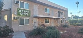Las Vegas apartment for rent - A building with a Leasing Office sign on the front.