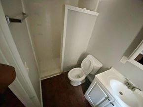 San Diego apartment for rent - a small bathroom with a toilet and a sink