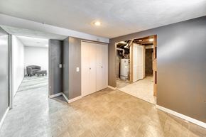 Fremont house for rent - a renovated living room with a hallway and a kitchen