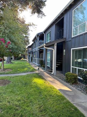 Chico apartment for rent - a sidewalk in front of a building