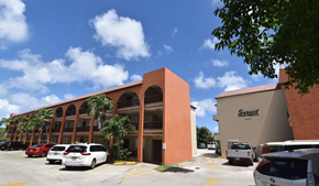 Tumon apartment for rent - the building where the hotel is located is shown