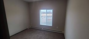 St Joseph apartment for rent - a bedroom with a large window and a carpet