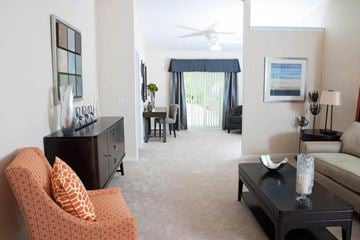 Cuyahoga Falls apartment for rent - a living room with a couch and a table