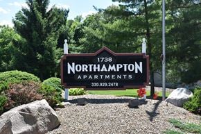 Akron apartment for rent - Akron Ohio Apartment Rentals Northampton Apartments by Redwood Exterior Original Sign
