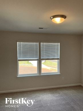 Greenville house for rent - a living room with two windows and a ceiling light