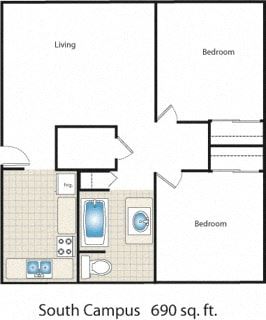 Provo apartment for rent - the plan of the floor plan of a studio apartment