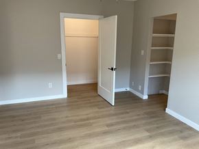 Los Angeles apartment for rent - a living room with wood floors and a closet