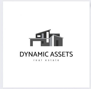 Pittsburg apartment for rent - A logo for Dynamic Assets Real Estate features a stylized black house above the company name.