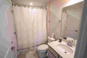 Tega Cay house for rent - a bathroom with a sink toilet and shower