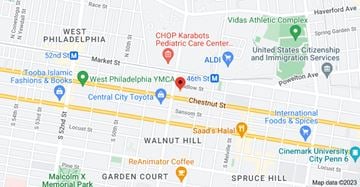 Philadelphia apartment for rent - a map of the chinatownatown area of the city