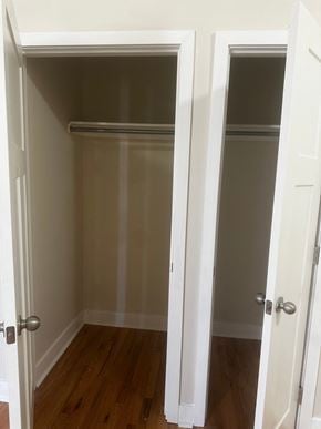 Philadelphia apartment for rent - the closet in the master bedroom has two closets and two doors