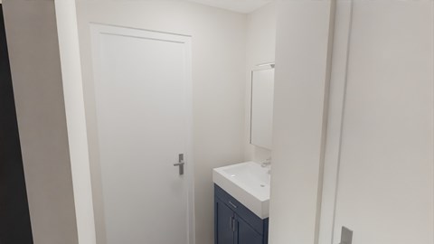 Floor plan for studio, 1 bath, 250 sqft