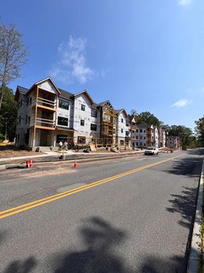 Saratoga Springs apartment for rent - a building under construction on the side of a street