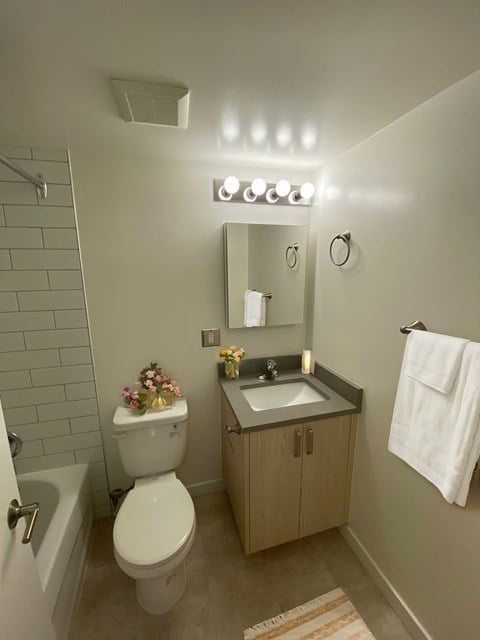 Floor plan for 1 bed, 1 bath, 545 sqft