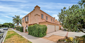 San Fernando apartment for rent - a brick house with a garage and a sidewalk