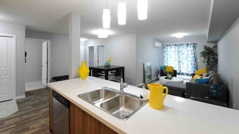 Floor plan for 2 beds, 2 baths, 869 sqft