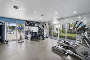 Boca Raton apartment for rent - A spacious gym with a variety of exercise equipment.