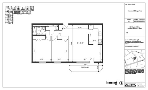 Floor plan for 2 beds, 1 bath, 898 sqft