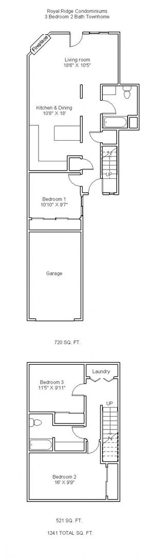 Vancouver apartment for rent - a schematic diagram of the floor plan of a house