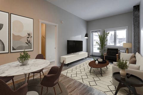 Floor plan for 2 beds, 2 baths, 795 sqft